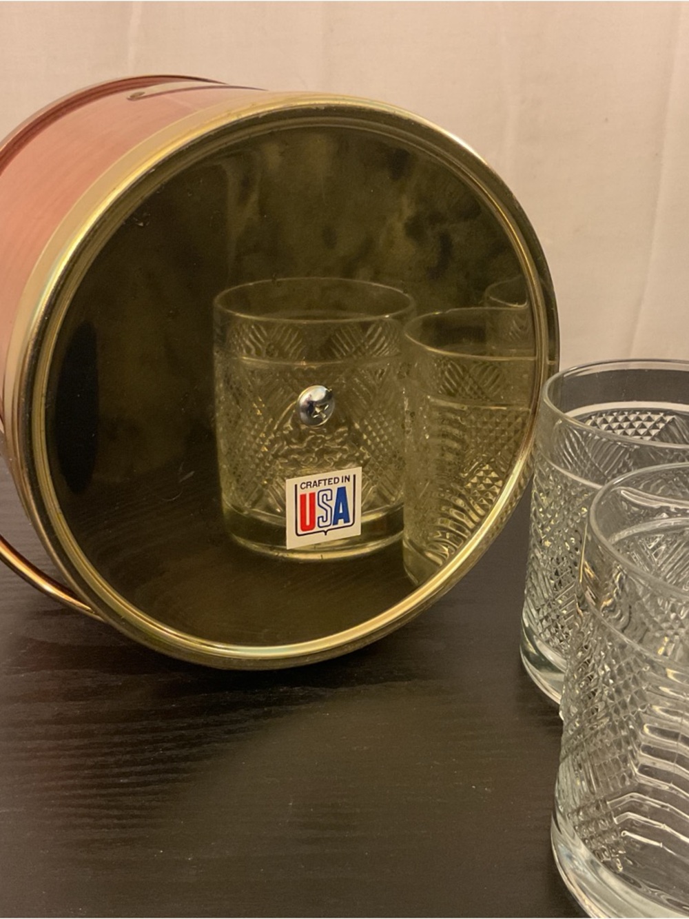 VTG 70s Copper & Brass Insulated Champagne ICE BUCKET De La Cuisine USA ATAPCO - Picture 6 of 15